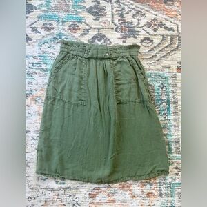 Zara Basics Skirt in Olive Green